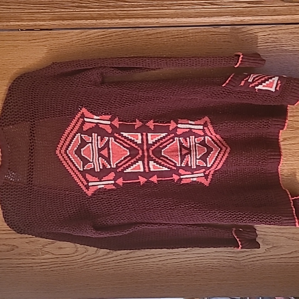 BKE Buckle Women's Cardigan Size Large Southwestern Open Weave